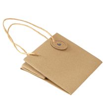 Artikel Pflanztaschen aus Papier Gerippt Natur 14x14x13,5cm 8 St – Dekorativ und Nachhaltig für Floristen