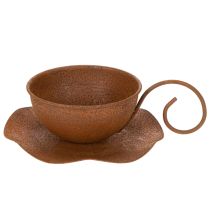 Artikel Pflanztasse mit Untertasse Vintage Rost Ø17,5cm H6cm