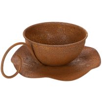Artikel Pflanztasse mit Untertasse Vintage Rost Ø17,5cm H6cm
