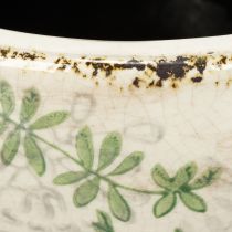 Artikel Pflanzgefäß Keramiktasse mit floralem Muster 18cm dekorative Zimmerdekoration
