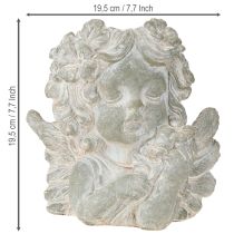 Artikel Pflanztopf Engel Steinguss Deko Grabschmuck mit goldenen Akzenten