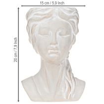 Artikel Pflanztopf Frauenbüste Keramik Vintage H20cm - Eleganter Übertopf für stilvolle Pflanzendekoration