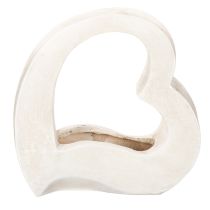 Artikel Dekoherz zum Bepflanzen, offene Herzform, 19 cm, weiß