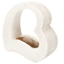 Artikel Dekoherz zum Bepflanzen, offene Herzform, 19 cm, weiß