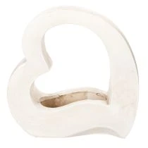 Artikel Dekoherz zum Bepflanzen, offene Herzform, 19 cm, weiß