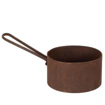 Artikel Pflanztopf Metall Übertopf Rost Pfanne Deko Ø20cm H11cm