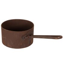 Artikel Pflanztopf Metall Übertopf Rost Pfanne Deko Ø20cm H11cm