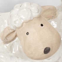 Artikel Keramik Schafe Pflanzgefäße im 2er Set Weiß Wasserdicht Deko für Garten und Wohnung