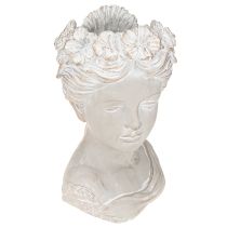 Artikel Pflanztopf Frauenskulptur Steinguss Antik Gold Details 21x17,5x33,5cm