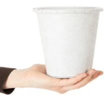 Artikel Pflanztopf mit Ornamenten, Übertopf, Metallgefäß Weiß Ø15,5cm H14,5cm