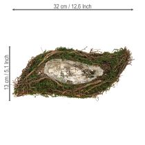 Artikel Pflanzschale Reben mit Moos 31x15x7cm für natürliche Deko Zimmer Grab Floristik