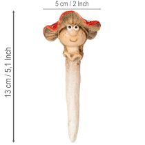 Artikel Pilz-Stecker Dekofigur Mädchen und Junge Fliegenpilz Keramik 13cm Rot 2 Stück Innenbereich