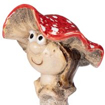 Artikel Pilz-Stecker Dekofigur Mädchen und Junge Fliegenpilz Keramik 13cm Rot 2 Stück Innenbereich
