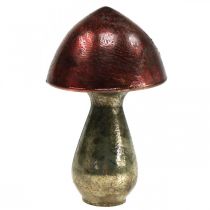 Artikel Deko Pilz Rot Groß Glas Herbstdekoration Ø14cm H23cm