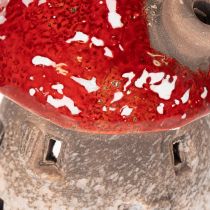 Artikel Pilzhaus Deko-Lichthäuschen Keramik 10 cm Rot-Weiß 2er-Set Innenbereich