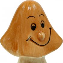 Artikel Deko Pilze Keramik Braun Herbstdeko Figuren Ø6cm H10,5cm 3 St