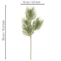Artikel Künstlicher Kiefernzweig Bund 39cm Grün Kunststoff Innenbereich 6 Stück