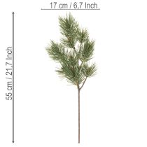 Artikel Kiefernzweig künstlich Dekozweig 55cm grün 3er-Set