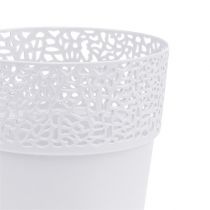Plastik Übertopf Weiß Ø14,5cm H15,5cm 1St