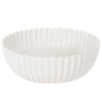 Artikel Dekoschale Kunststoff geriffelt Grau 25cm