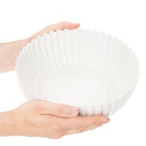 Artikel Dekoschale Kunststoff geriffelt Grau 25cm