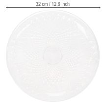 Artikel Deko Teller transparent rund Schale mit Fuß Ø32cm Kunststoff