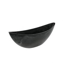 Plastikschiffchen Anthrazit oval 39cm x 12,5cm H13cm, 1St