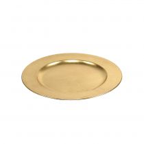 Artikel Plastikteller 25cm gold mit Blattgold - Effekt