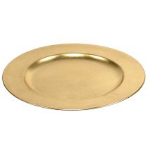 Artikel Plastikteller Ø33cm Gold mit Blattgold-Effekt