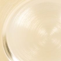 Artikel Kleiner runder Dekoteller Metall glänzend Gold 17cm 6er-Set