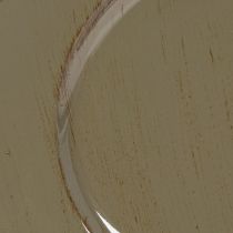 Artikel Kunststoff Dekoteller rund 17 cm dunkelgrün-braun 6 Stück