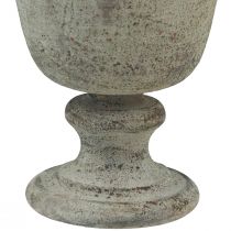 Artikel Pokal Antik Metall Pokalvase Grau/Braun Ø18,5cm 21,5cm