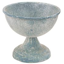 Artikel Pokalschale Klein Antik Metall Deko Ø12cm Blau Weiß