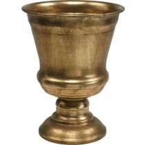 Artikel Pokalvase Gold Optik Kelch Antik Deko Metall Ø14cm H18,5cm