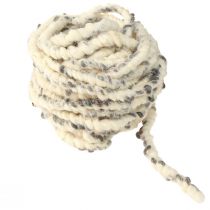 Artikel RAW Kordel Schafwolle Jute Wollkordel Filz Weiß Grau 10m Deko DIY
