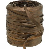 Raffia Band Braun Bicolor Geschenkband Dekoband 200m