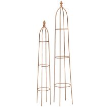 Artikel Rankhilfe Obelisk Rost Metall 2er-Set Gartendeko Vintage
