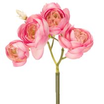 Artikel Künstlicher Ranunkelstrauß Rosa 32cm Hochwertiger Deko-Blumenstrauß für Tischdekoration 5 Stiele