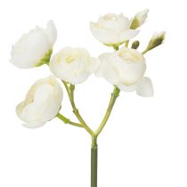 Artikel Bouquet künstliche Ranunkeln weiß langlebige Frühjahrsdekoration 32cm 5 Zweige