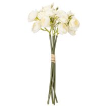 Artikel Bouquet künstliche Ranunkeln weiß langlebige Frühjahrsdekoration 32cm 5 Zweige