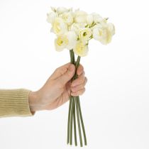 Artikel Bouquet künstliche Ranunkeln weiß langlebige Frühjahrsdekoration 32cm 5 Zweige