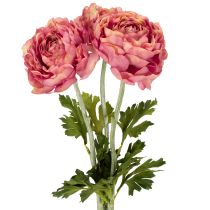 Artikel Künstlicher Ranunkel-Blütenbund in Rosa-Grün 51 cm – Dekoration 3er Set