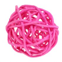 Rattanbälle Rosa sortiert Ø4cm 24St