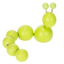 Artikel Farbige Holzraupen Dekofigur 16 cm – Set aus 6 Stück für kreative Wohnaccessoires