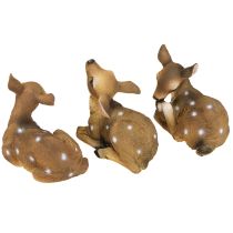 Artikel Reh Dekofigur Set liegend Polyresin handbemalt Winterdeko 3 Stk