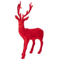 Artikel Dekofigur Hirsch stehend 85cm Rot Beflockt Innenbereich
