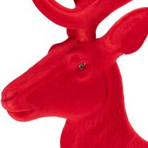 Artikel Dekofigur Hirsch stehend 85cm Rot Beflockt Innenbereich