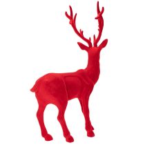 Artikel Dekofigur Hirsch stehend 85cm Rot Beflockt Innenbereich