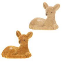 Artikel Deko-Figur Rehkitz liegend 8 cm Braun 6 Stück