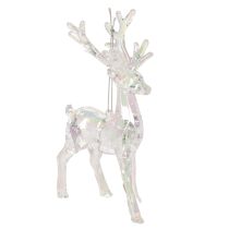 Artikel Rentier Anhänger Acryl 14cm irisierend 4er Set
